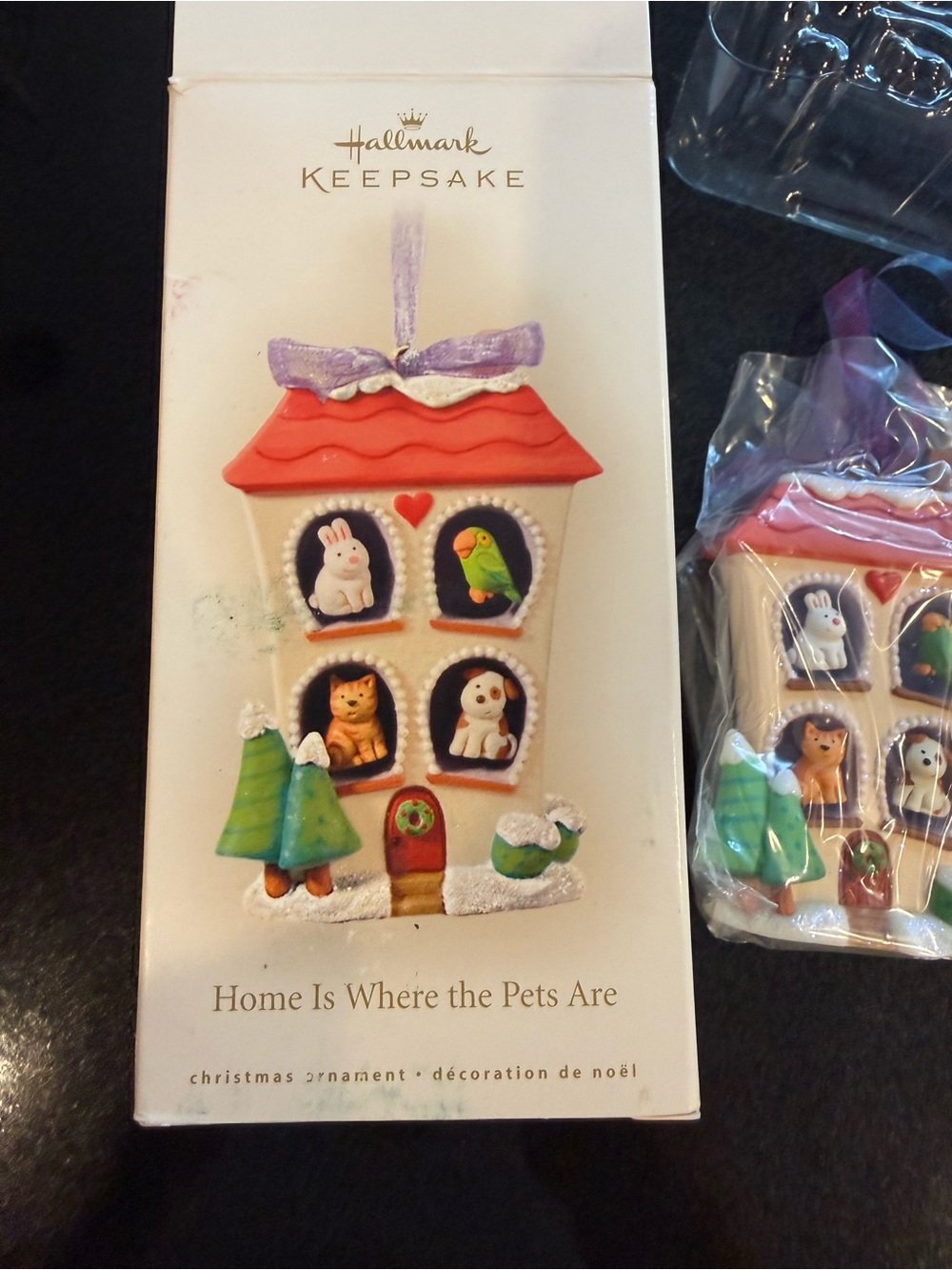 Hallmark Keepsake Ornament — White House with Red Roof and Purple Bow